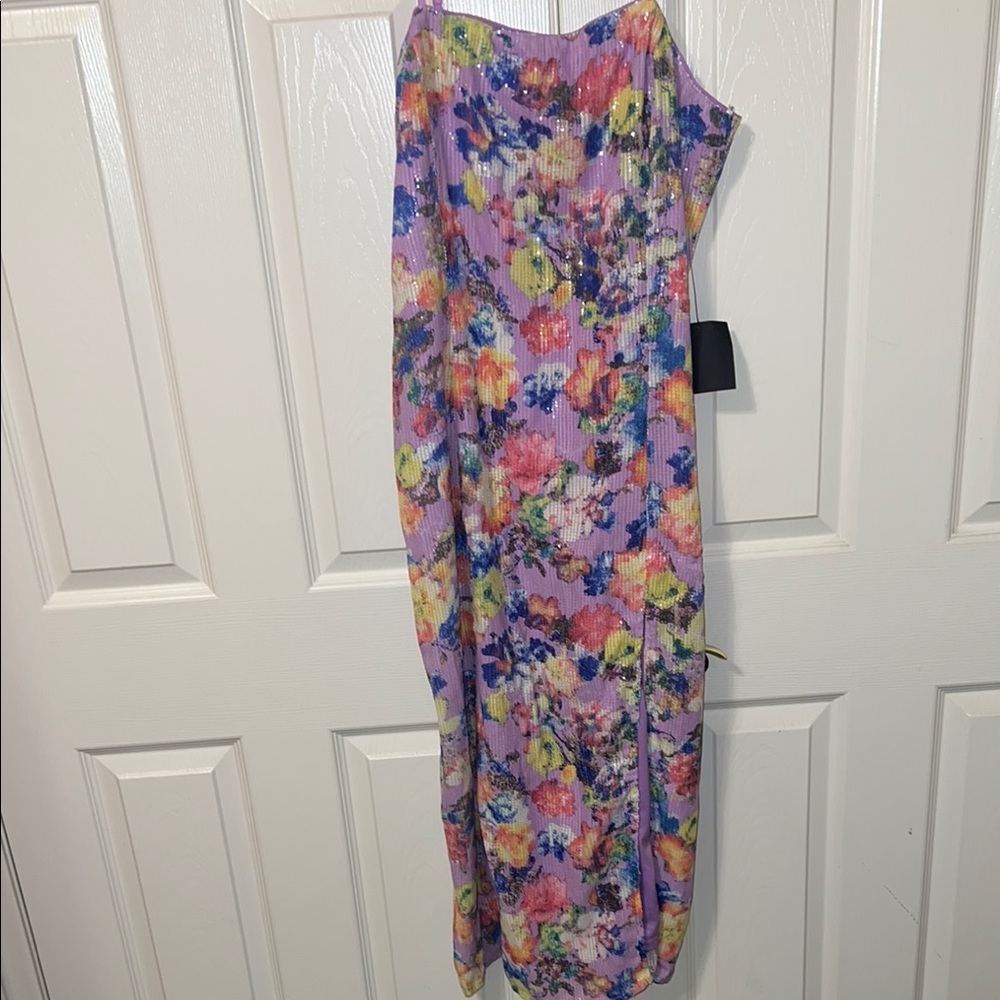 Lulu's Lavender Strapless Dress